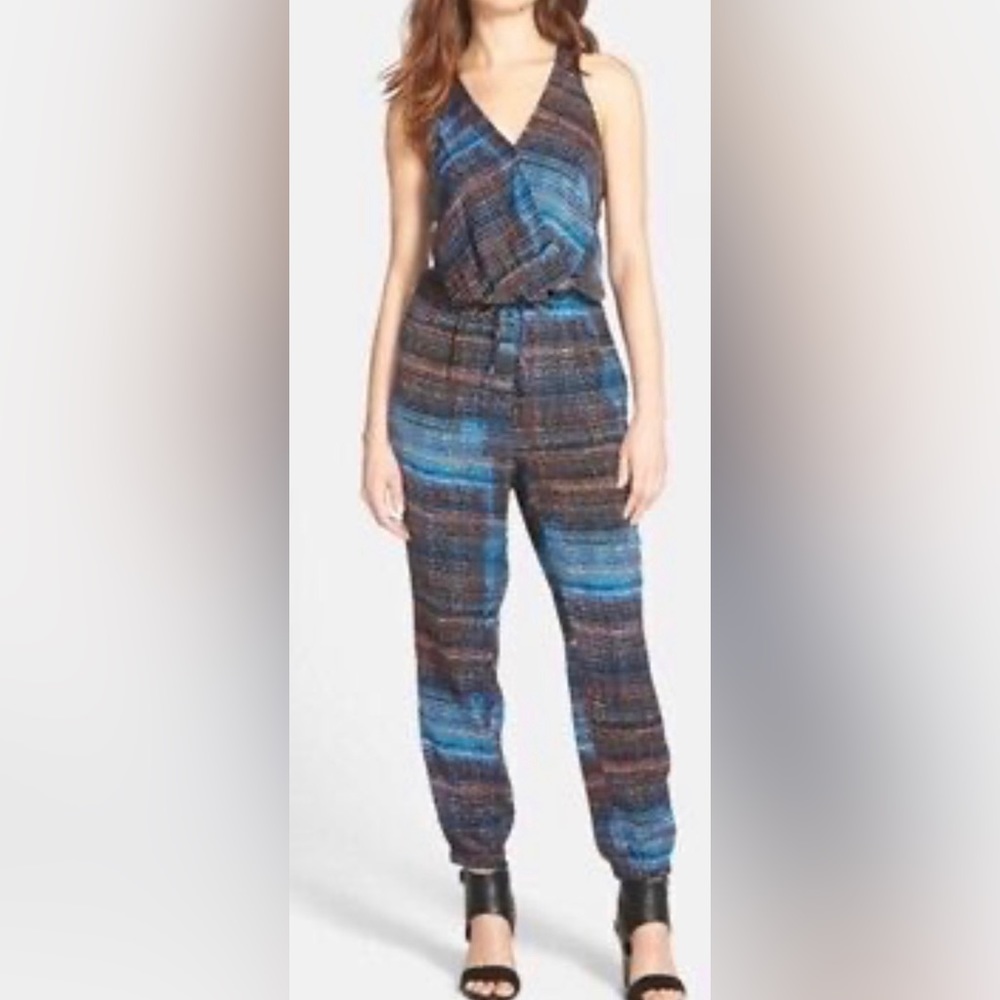 Trouvé Multicolored Red and Blue Jumpsuit in M
